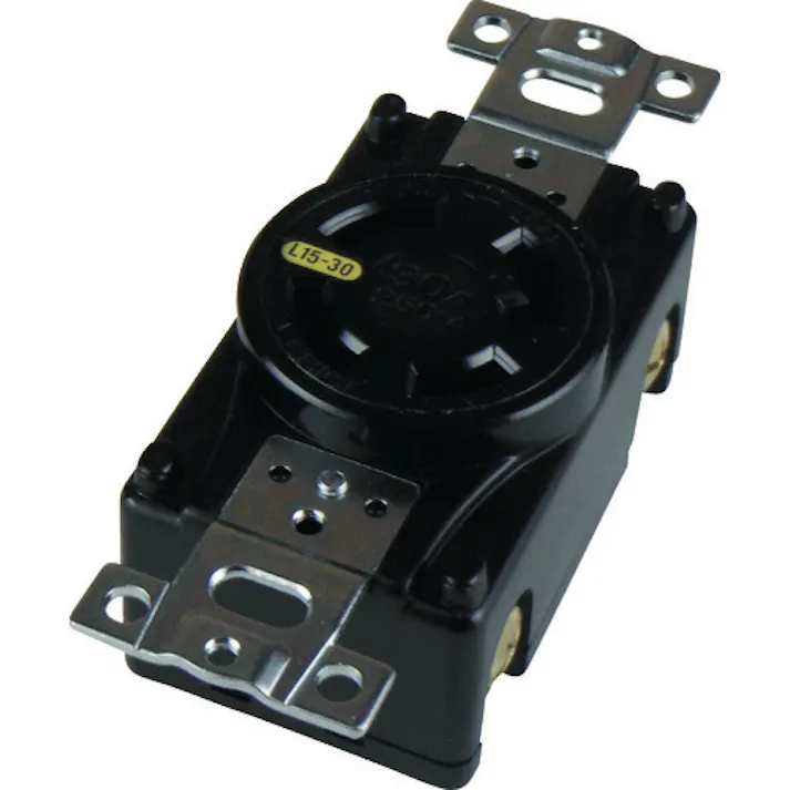 【CAINZ-DASH】アメリカン電機 引掛形 埋込コンセント 接地3P30A250V 4320-L15【別送品】