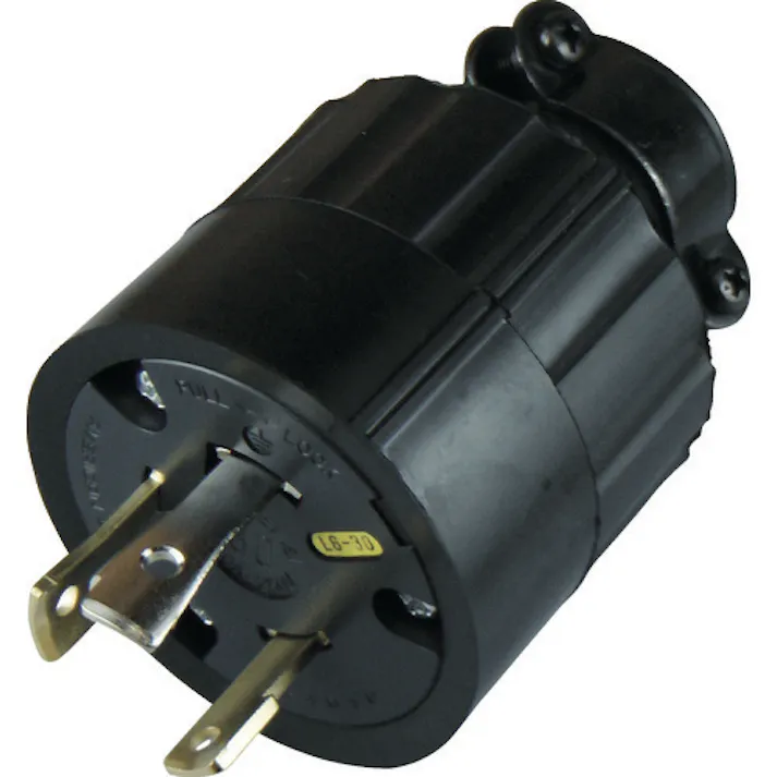 【CAINZ-DASH】アメリカン電機 引掛形 ゴムプラグ 接地2P30A250V 3322R-L6【別送品】