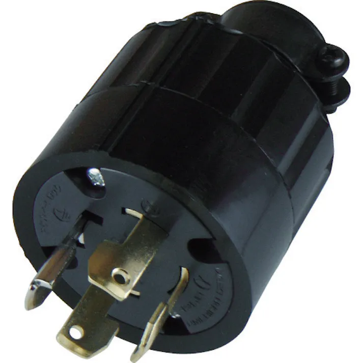 【CAINZ-DASH】アメリカン電機 引掛形 ゴムプラグ 接地3P30A250V 4322R【別送品】