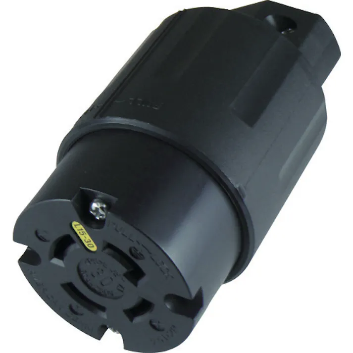【CAINZ-DASH】アメリカン電機 引掛形 ナイロンコネクタボディ 接地3P30A250V 4324N-L15【別送品】