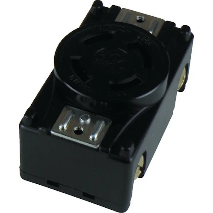 【CAINZ-DASH】アメリカン電機 引掛形 パネル用コンセント 接地3P30A250V 4320-P【別送品】