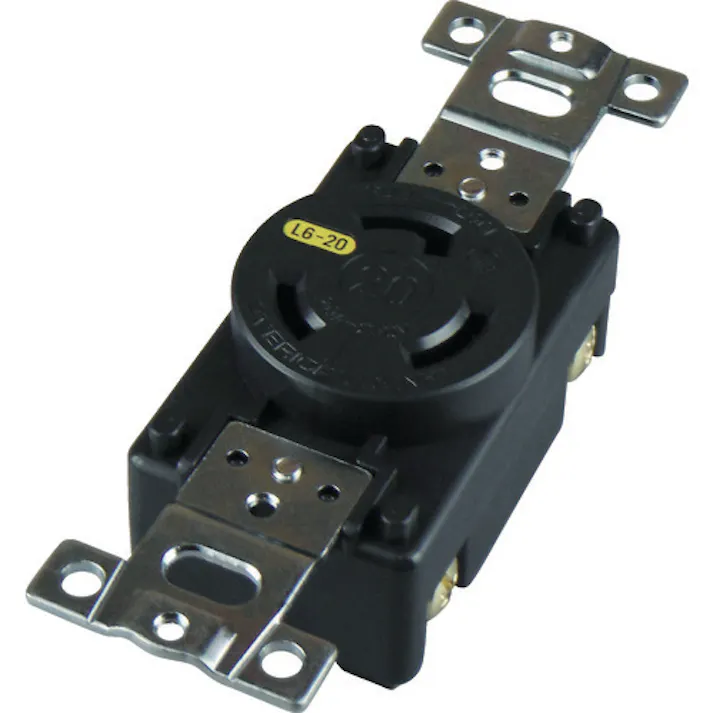 【CAINZ-DASH】アメリカン電機 引掛形 埋込コンセント 接地2P20A250V 3220-L6【別送品】