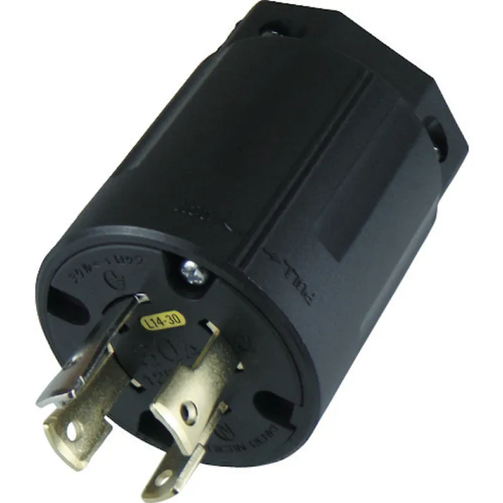 【CAINZ-DASH】アメリカン電機 引掛形 ナイロンプラグ 接地3P30A125/250V 4312N-L14【別送品】