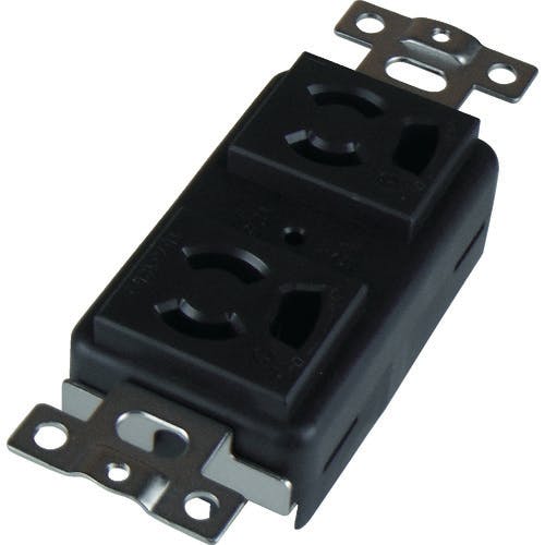 アメリカン電機 抜止形 複式横型埋込コンセント 接地2P15A125V 黒色 7110GHDZ-BK コンセント アメリカン電機 抜止形 複式横型埋込コンセント 接地2P15A125V 黒色 7110GHDZ-BK コンセント