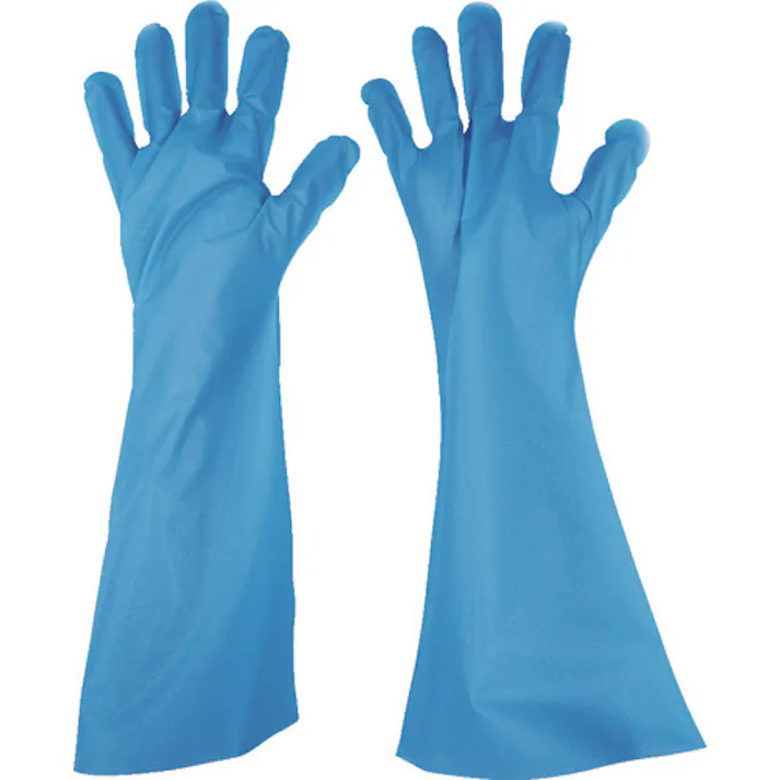 【CAINZ-DASH】東京パック エンボス手袋ロング五本絞り ブルー S BL45S【別送品】