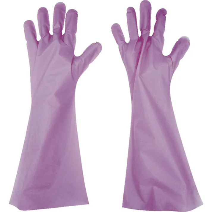 【CAINZ-DASH】東京パック エンボス手袋ロング五本絞り ピンク L PL45L【別送品】