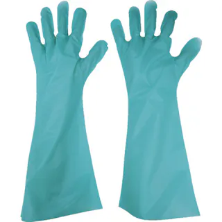 【CAINZ-DASH】東京パック エンボス手袋ロング五本絞り グリーン L GL45L【別送品】