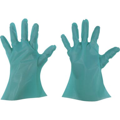 【CAINZ-DASH】東京パック 使い捨て手袋　ニューマイジャストエコノミー化粧箱　ＭＬ　グリーン GNEK-ML【別送品】