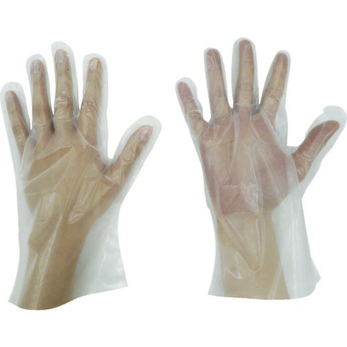 【CAINZ-DASH】東京パック 使い捨て手袋　Ｓ－ＨＹＢＲＩＤグローブ五本絞りＭ　半透明 HG-M【別送品】