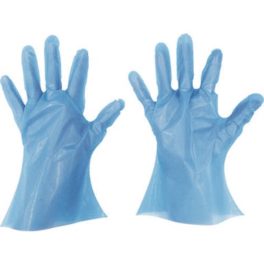【CAINZ-DASH】東京パック 使い捨て手袋　Ｓ－ＨＹＢＲＩＤグローブニューマイジャスト　ＭＳ　ブルー BHN-MS【別送品】