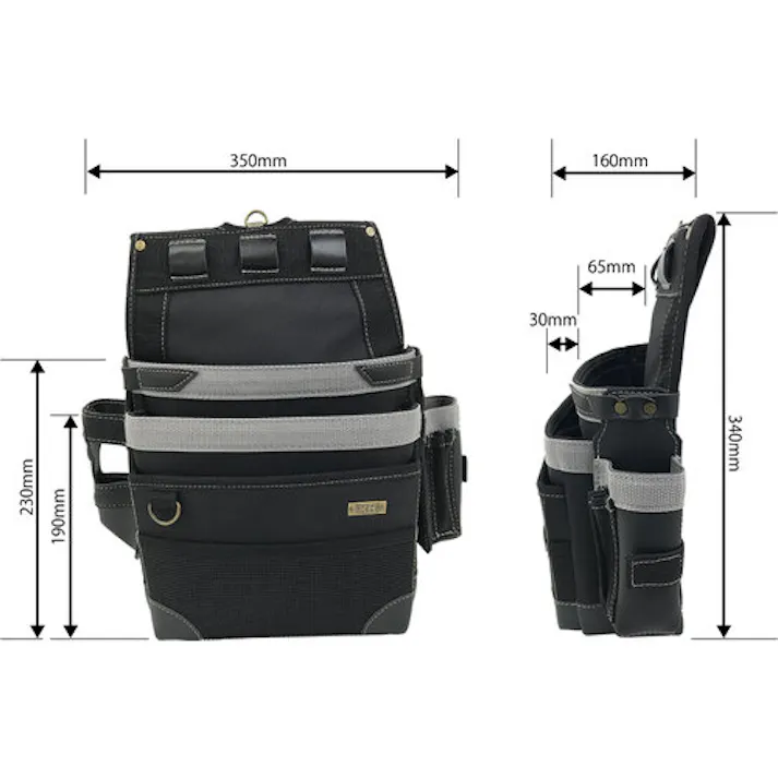 【CAINZ-DASH】基陽 1680D 超軽量シリーズ ネイルバッグ 曲尺入り付 24208【別送品】