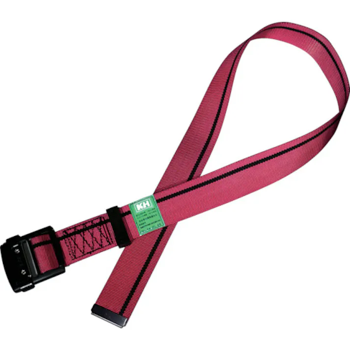 【CAINZ-DASH】基陽 アルミバックル胴ベルト(スライド式) 1200mm 緋/黒 47419KF【別送品】
