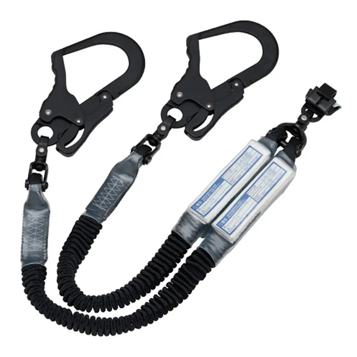 基陽 KH 2丁掛ダブル駕王じゃばらランヤードアルミ自在ペダル 黒 W1TPGK-17