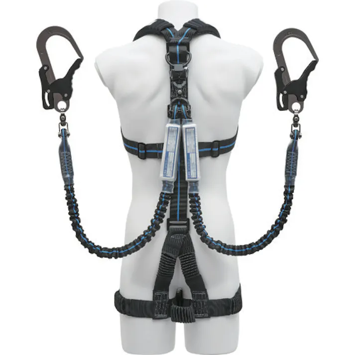 【CAINZ-DASH】基陽 フルハーネス じゃばらストレッチ I型+2丁掛けランヤード セット IPGBLJPWB2【別送品】