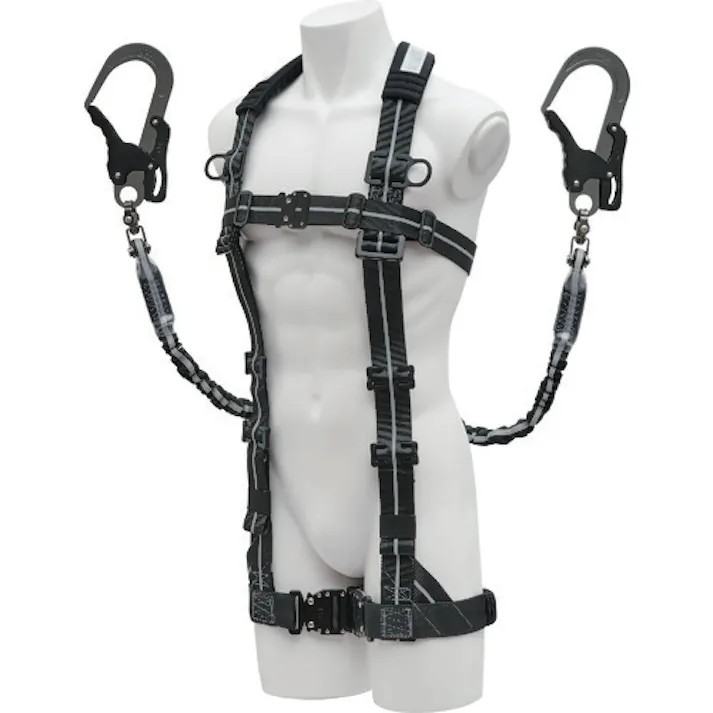 【CAINZ-DASH】基陽 フルハーネス じゃばらストレッチ I型+2丁掛けランヤード セット IPGSLJPWS2【別送品】