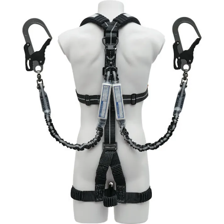 【CAINZ-DASH】基陽 フルハーネス じゃばらストレッチ I型+2丁掛けランヤード セット IPGSLJPWS2【別送品】