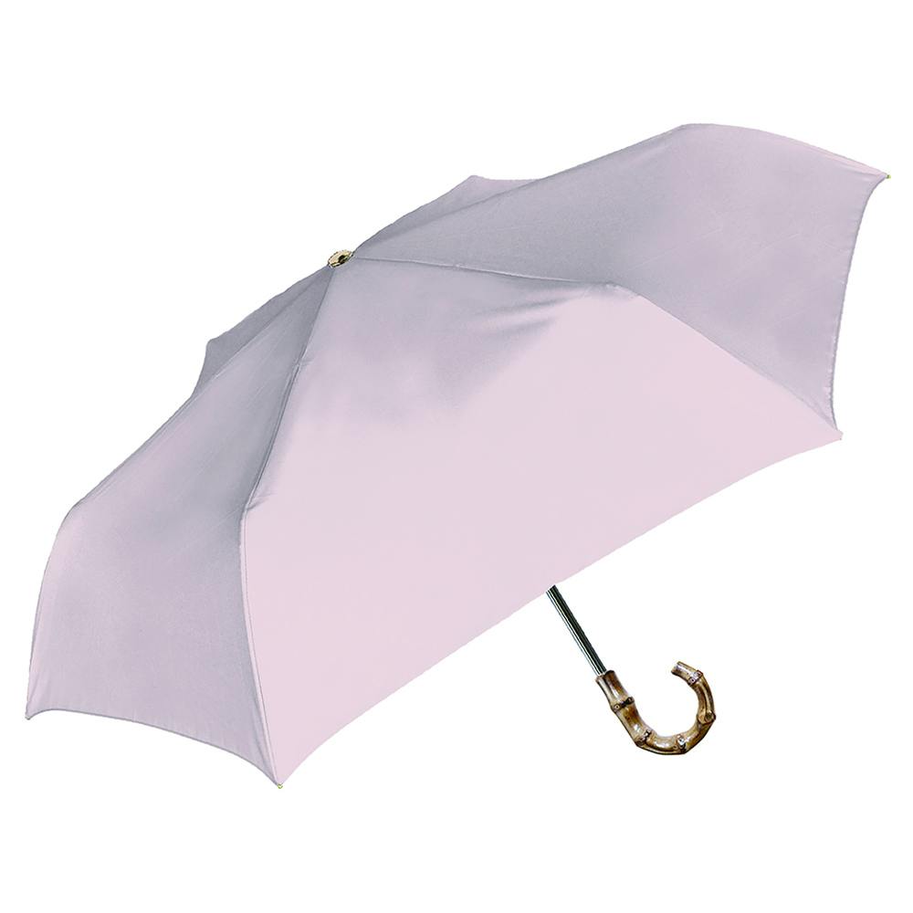 UVバンブー折傘 55cm ピンクベージュ 晴雨兼用傘・日傘 UVバンブー折傘 55cm ピンクベージュ 晴雨兼用傘・日傘