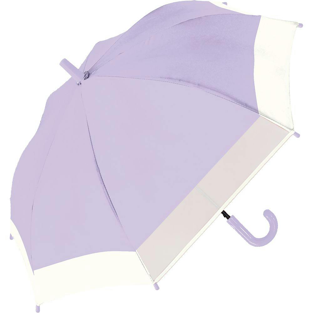 UV 子供 バイカラー長傘窓付き 50cm パープル 晴雨兼用傘・日傘 UV 子供 バイカラー長傘窓付き 50cm パープル 晴雨兼用傘・日傘