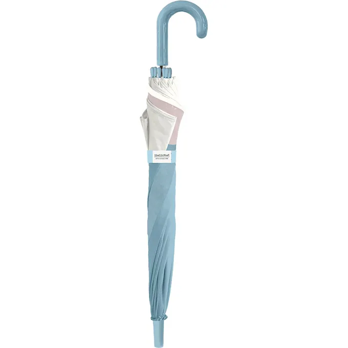 UV 子供 バイカラー長傘窓付き 50cm サックス