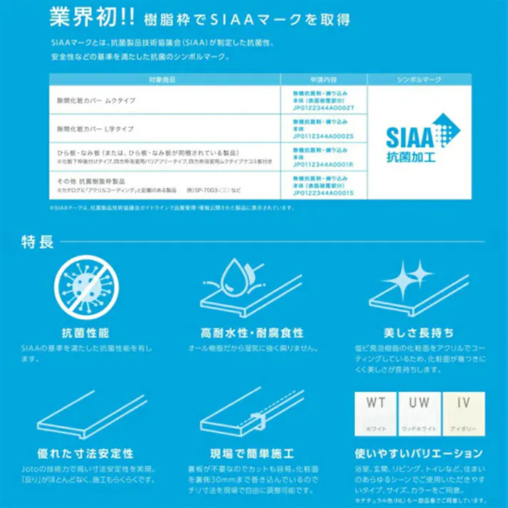 城東テクノ 抗菌樹脂枠造作板 SPN240M24L27WT【別送品】