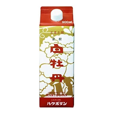 【指定住所配送P10倍】(広島県)広島県上撰 白牡丹 金紋パック 900ml【別送品】