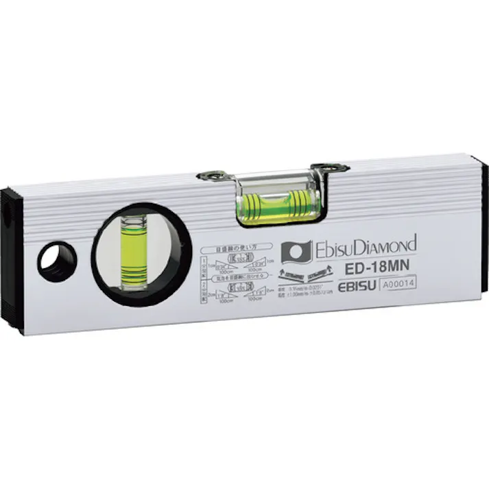 【CAINZ-DASH】エビス 磁石付ベーシックレベル(シルバー) 180mm ED-18MN【別送品】