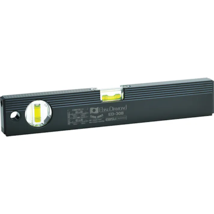【CAINZ-DASH】エビス 磁石付ベーシックレベルブラック300mm ブラック/グリーン ED-30MB【別送品】