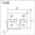 【CAINZ-DASH】ストロング金属 ストロング丁番掛金　ステンレス　Ｎ型６０ｍｍ CK-N-SU-60【別送品】