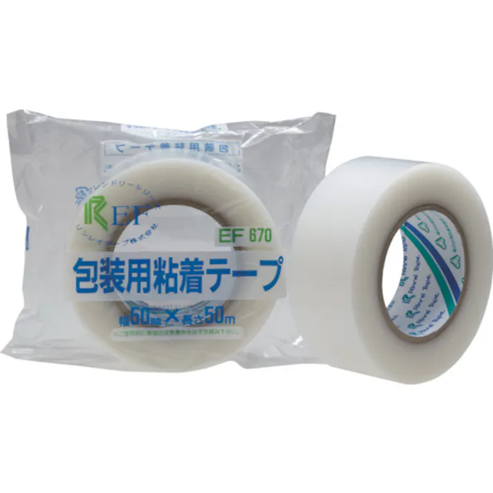 【CAINZ-DASH】リンレイテープ 包装用PEワリフテープ EF670 50×50 半透明 EF670-50X50【別送品】