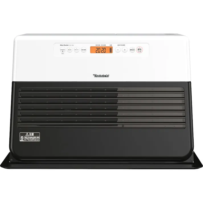石油ファンヒーター 大火力 鉄筋35畳木造26畳程度 ホワイト×ブラック FZ-104-WK【別送品】