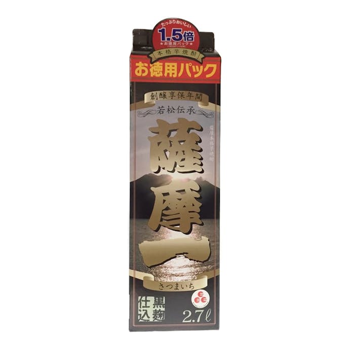 (鹿児島県)薩摩一 芋 25度 パック 2.7L【別送品】