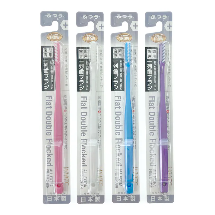 稲田歯ブラシ 一列歯ブラシ WHITE ふつう 1本