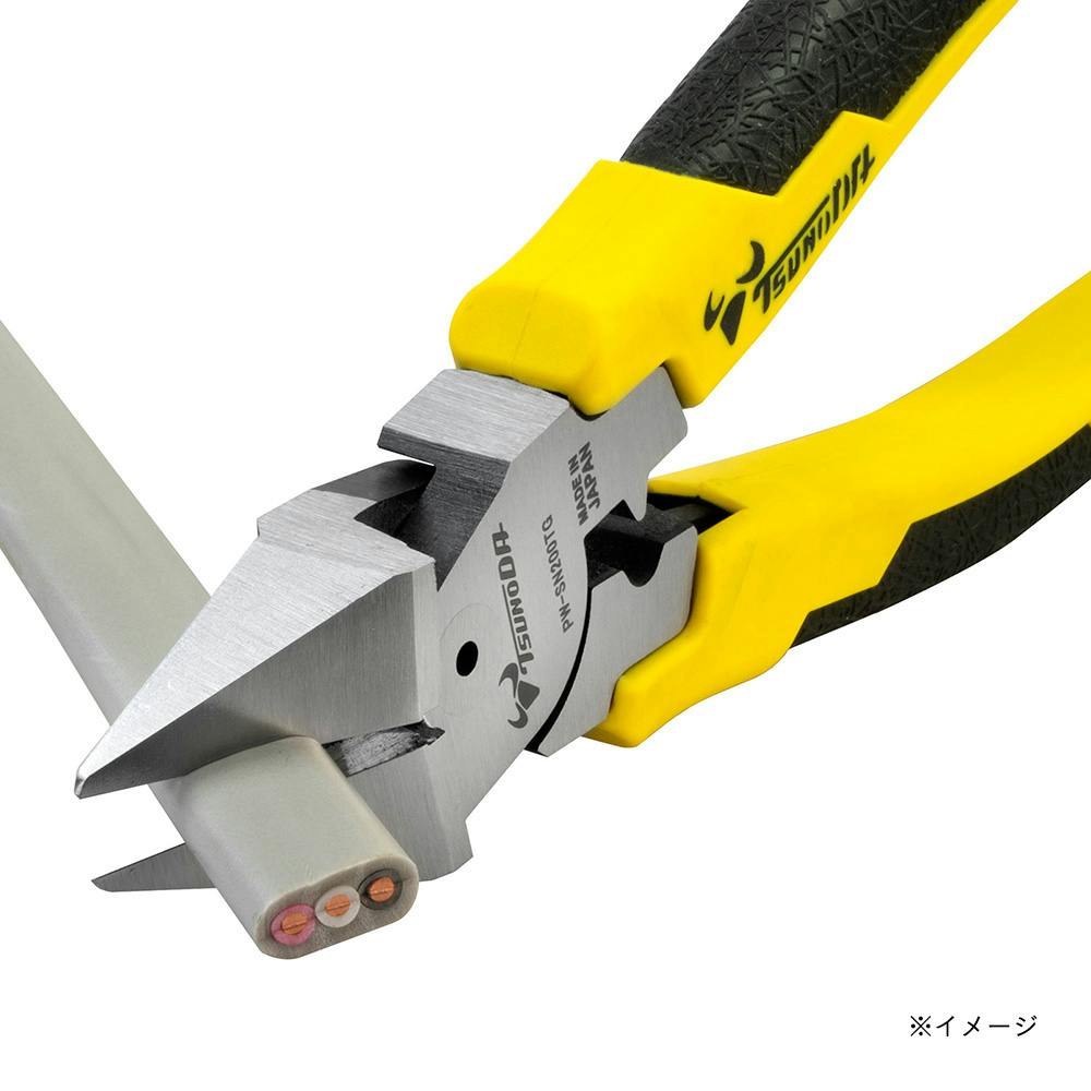 つな ツノダ TTC 電工パワー斜めニッパー 200mm PW-SN200TG | 作業工具