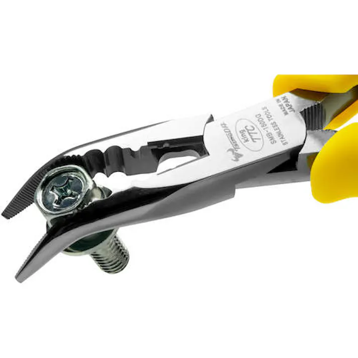 【CAINZ-DASH】ツノダ STAINLESS マルチラジオペンチ(ベントタイプ) エラストマーグリップ 全長167mm SMB-150DG【別送品】