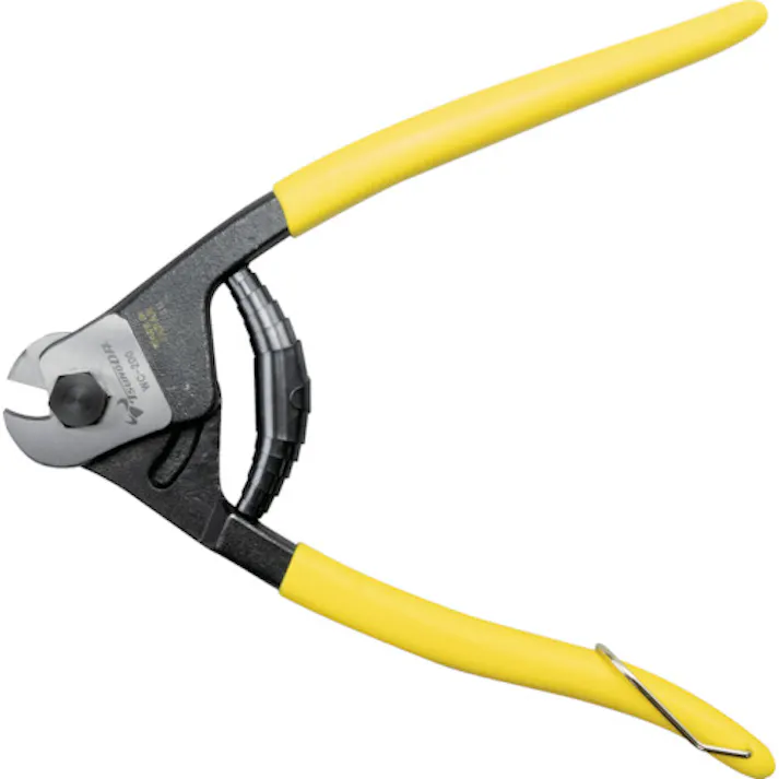 【CAINZ-DASH】ツノダ KingTTC ワイヤーロープカッター バネ&開閉ロック付 全長202mm WC-200【別送品】