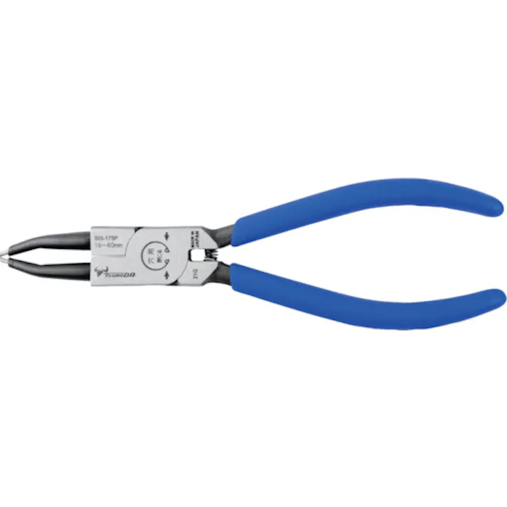 【CAINZ-DASH】ツノダ KingTTC スナップリングプライヤー穴用直 バネ付 SIS-175P【別送品】