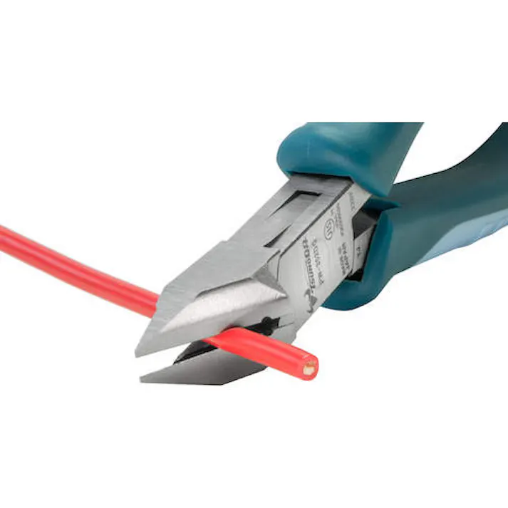 【CAINZ-DASH】ツノダ POWER 三枚合せ斜めニッパー エラストマーグリップ 全長164mm PW-352DG【別送品】