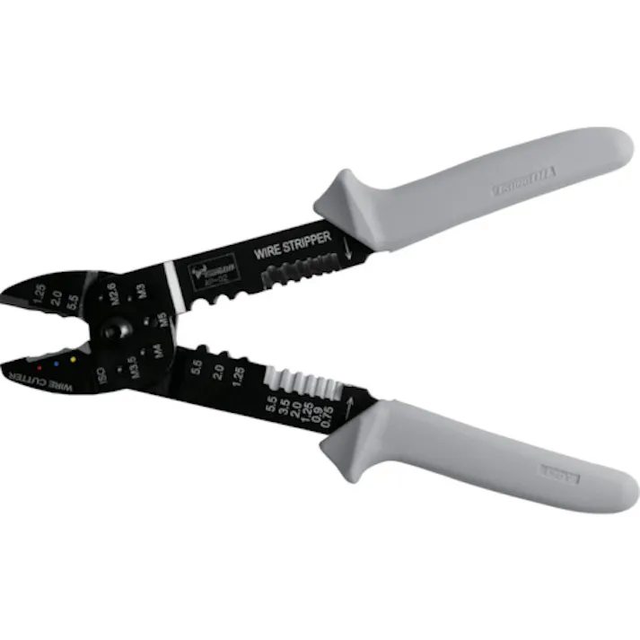 【CAINZ-DASH】ツノダ 電工万能ペンチ AP-02(絶縁端子用・裸圧着端子両用) AP-02【別送品】