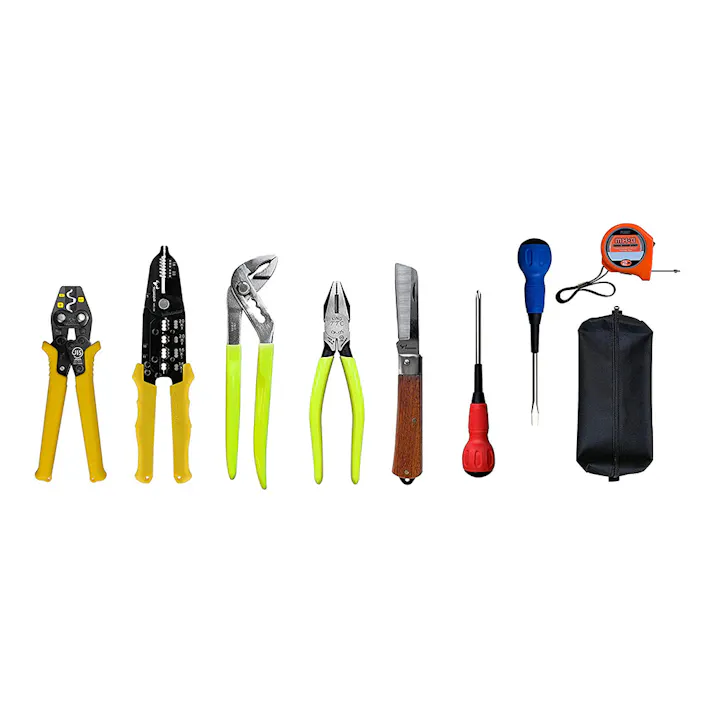 ツノダ TTC 電気工事士技能試験工具セット 9点セット 圧着工具ショートタイプ TS-E01S