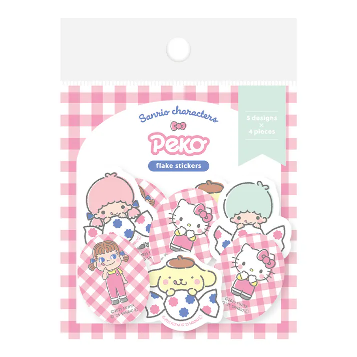 和紙フレークシール PEKO×サンリオ チェックB