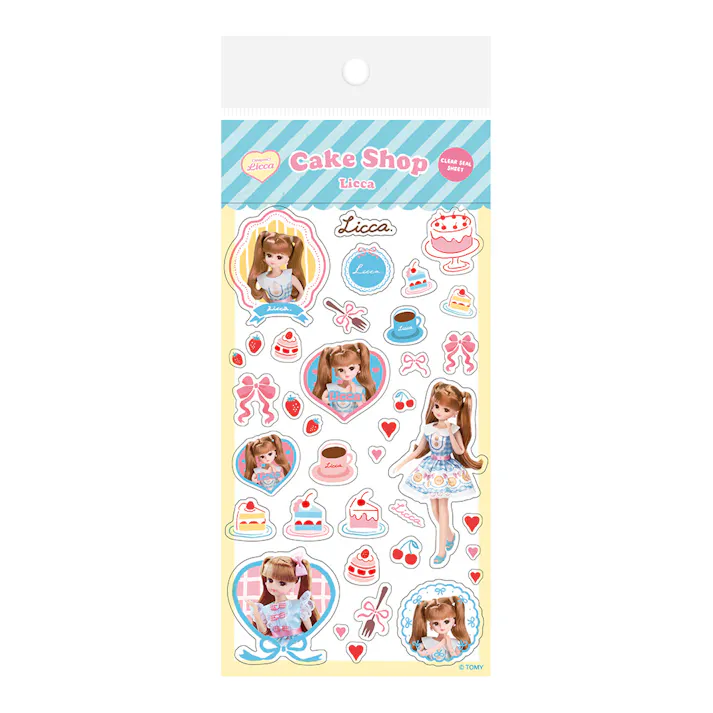 透明シールシート ケーキショップ リカちゃん