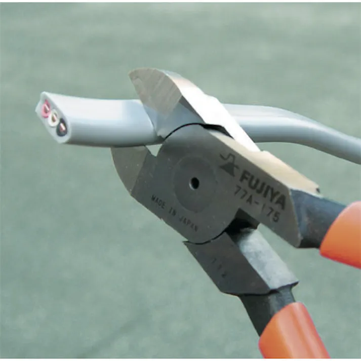 【CAINZ-DASH】フジ矢 電工VAニッパ(ストレート刃) 175mm 77A-175【別送品】