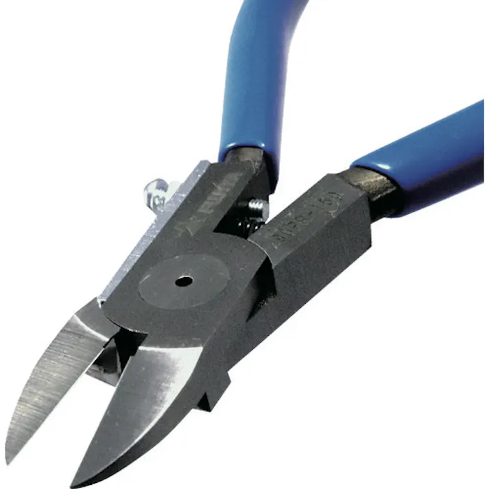 【CAINZ-DASH】フジ矢 バネ付プラスチックニッパ (ラウンド刃)150mm 90PR-150【別送品】