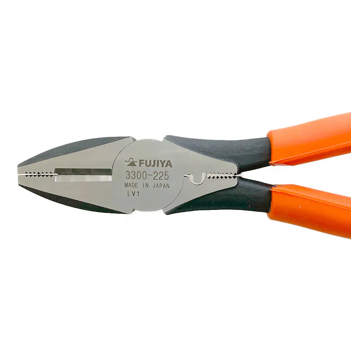 フジ矢 電工職人ペンチ圧着機能付 3300-225