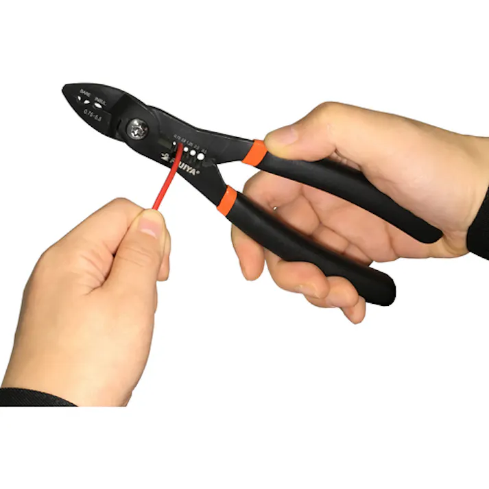 【CAINZ-DASH】フジ矢 電工ペンチミニ(裸端子用) FA202【別送品】