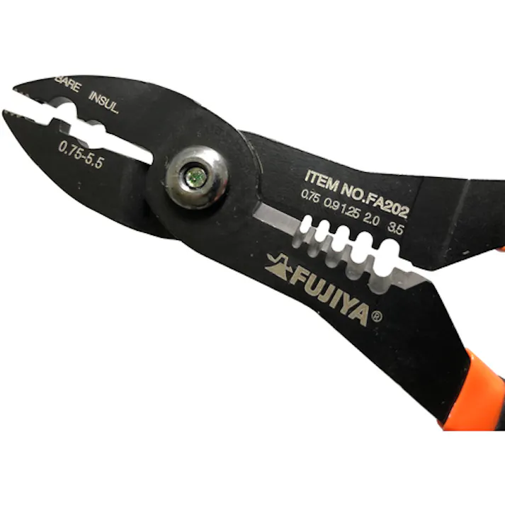 【CAINZ-DASH】フジ矢 電工ペンチミニ(裸端子用) FA202【別送品】