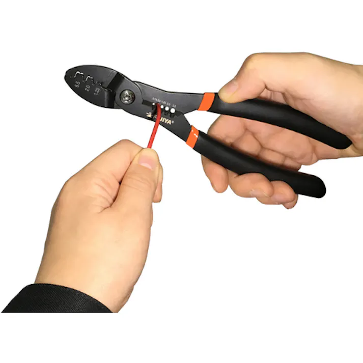 【CAINZ-DASH】フジ矢 電工ペンチミニ(ファストン端子用) FA203【別送品】