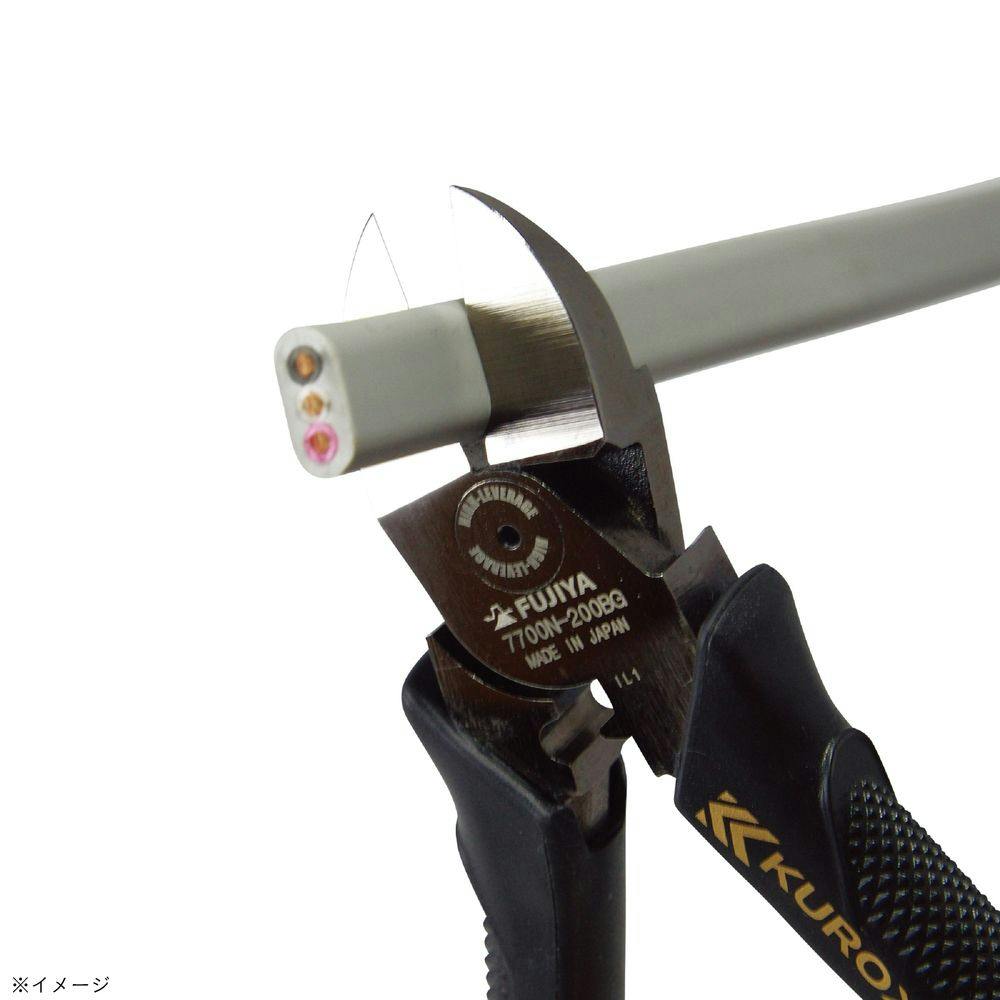 フジ矢 電工名人薄刃ニッパ 黒金 7700N-200BG | 作業工具・作業