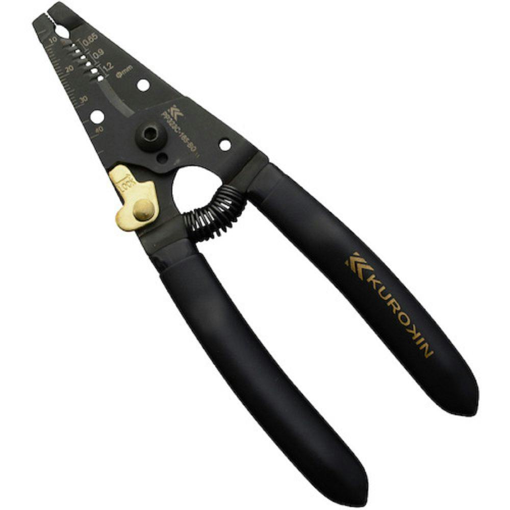 フジ矢 ワイヤーストリッパC型 黒金 PP323C-165-BG ニッパー・カッティング フジ矢 ワイヤーストリッパC型 黒金 PP323C-165-BG ニッパー・カッティング