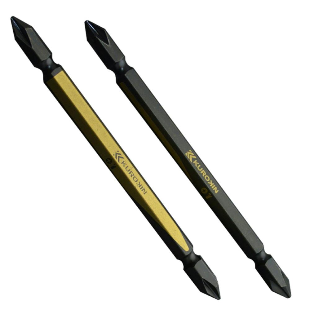フジ矢 両頭ビット 黒金 +1×110mm 5102-110-BG 2本組 ドライバービット フジ矢 両頭ビット 黒金 +1×110mm 5102-110-BG 2本組 ドライバービット